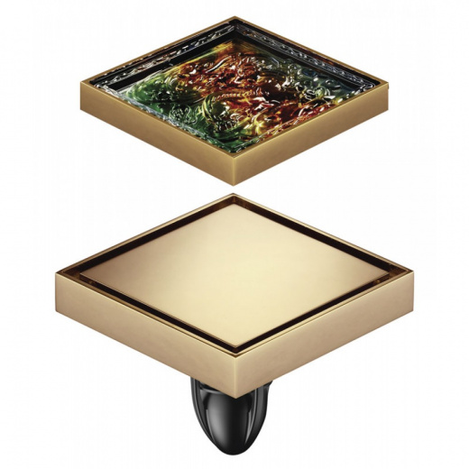 Трап сантехнический MAGdrain WC 02 Q50-RW (100*100, Маг.клапан, Латунный, Двустор. фьюзинг, Кр.зол)